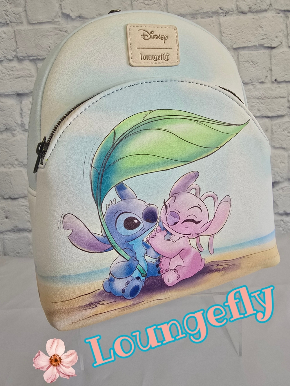Loungefly Disney Lilo and Stitch Beach Date Angel Duckling Mini Backpack Bag New
